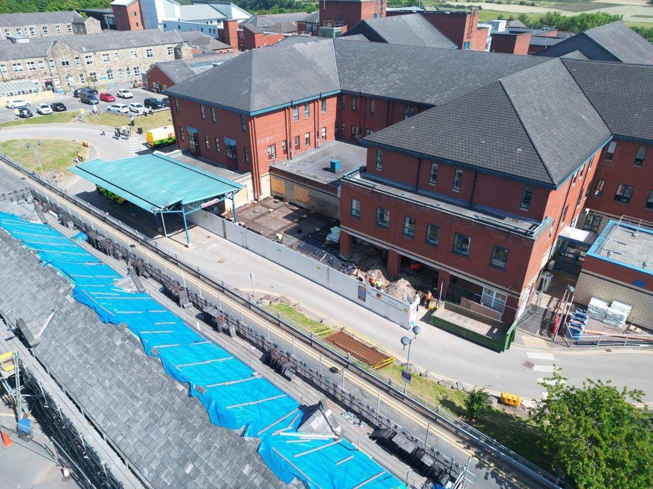 Fairfield General Hospital: Drone view as ED expansion works begin (Jul 2023)