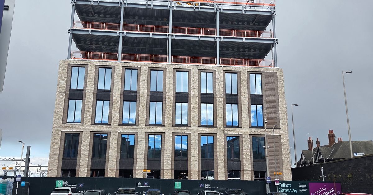 MOD office, Talbot Gateway: Facade panels going up (May 2026)
